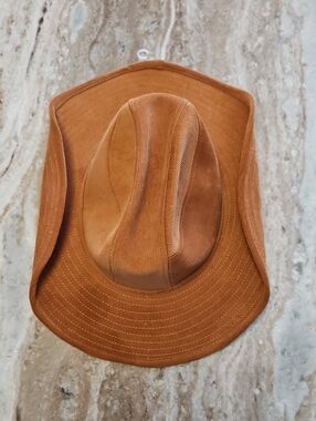 WYETH Rust Brown Corduroy Cowboy Hat